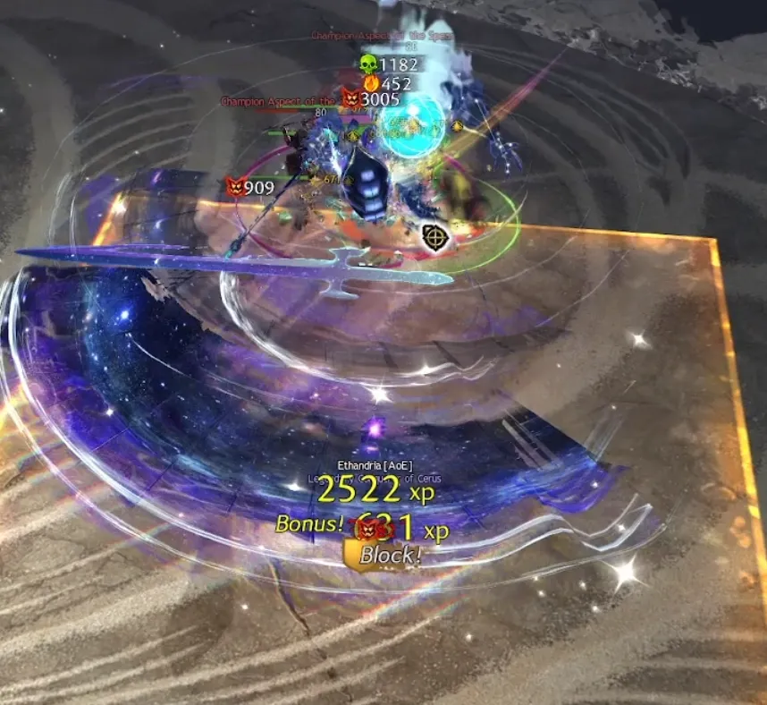 Image showing half of the large rectangular AoE of Division Eternal