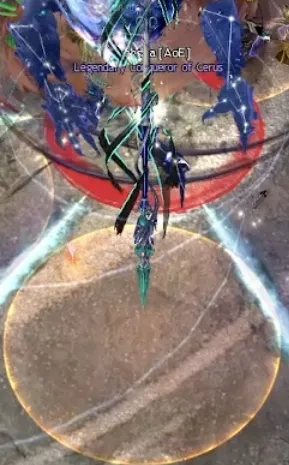 Image of Vloxx's spear going into the ground after he's thrown it for Raging Storm