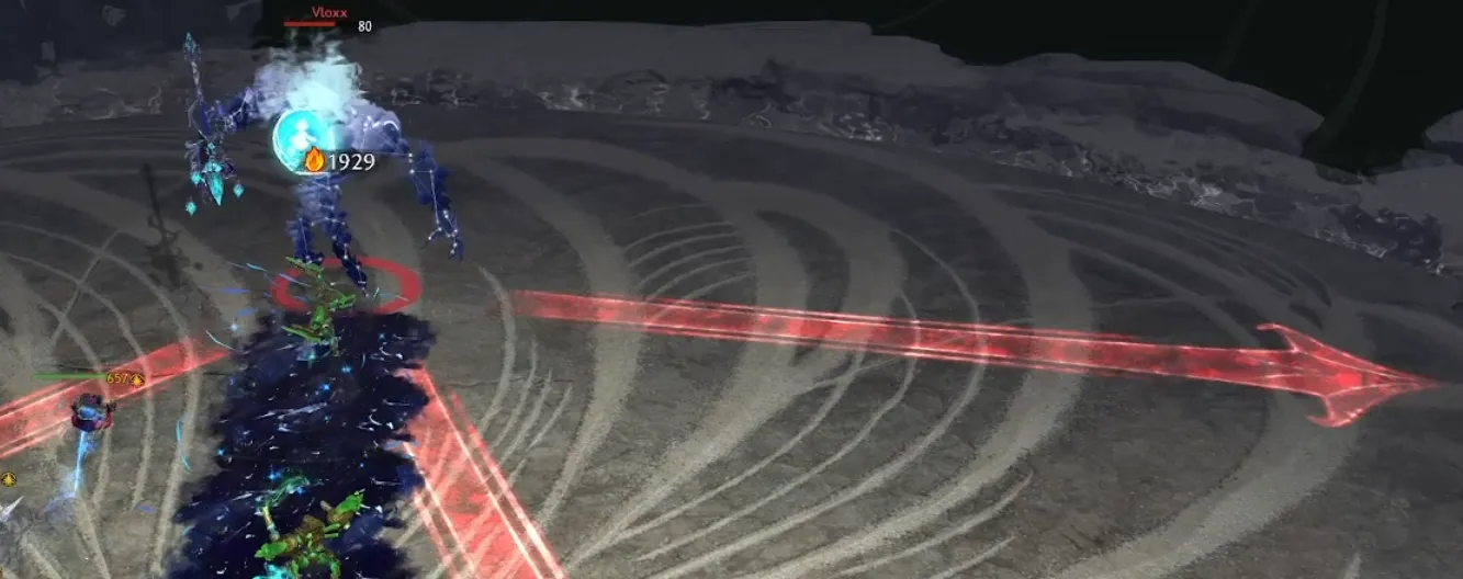 Image showing the 3 Red arrows of the Worldpiercer animation